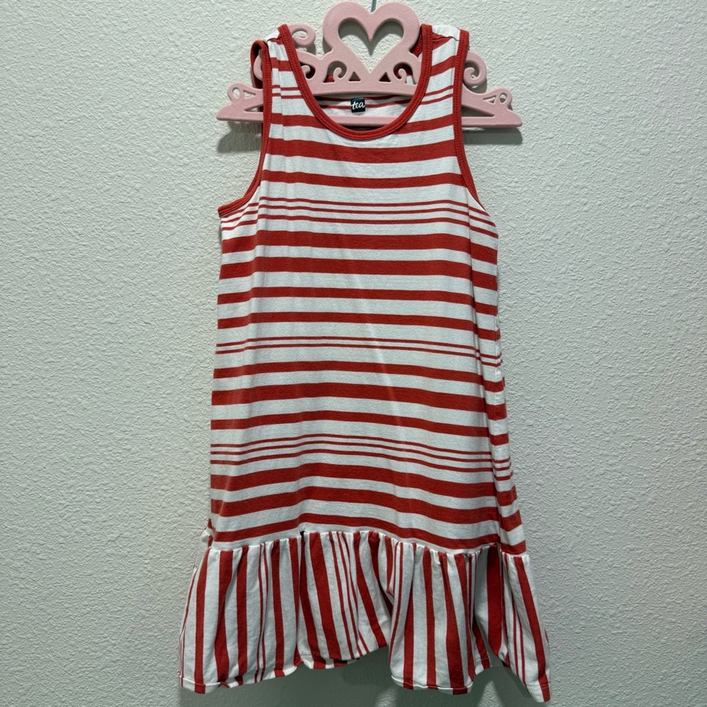 Tea Collection Red and White Striped Dress